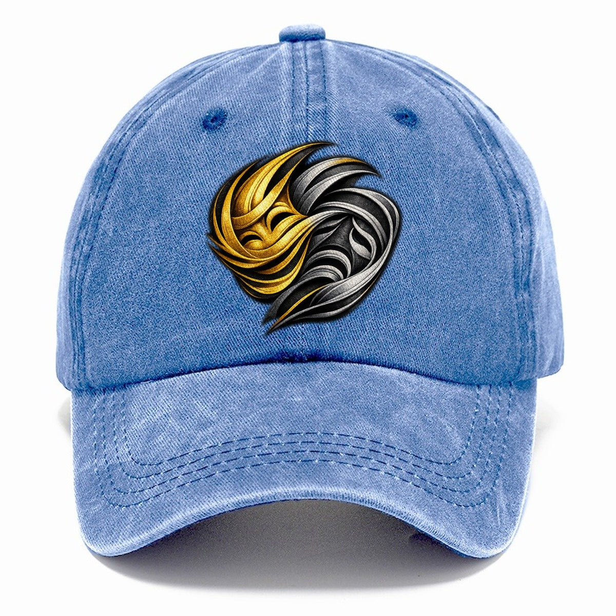Abstract Comedy And Tragedy Masks Classic Cap – Summer Sky