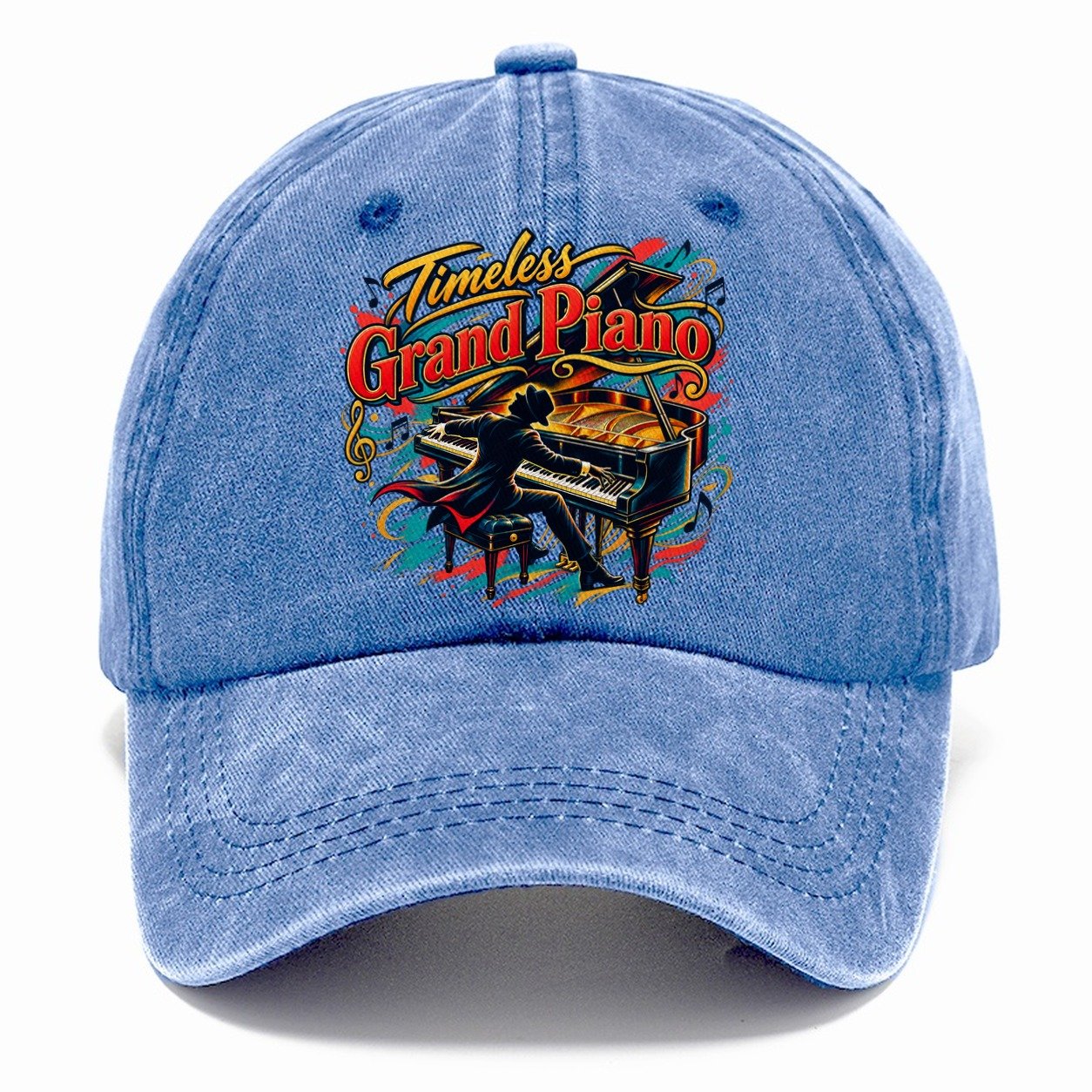 Timeless Grand Piano Music Instruments Classic Cap – Summer Sky
