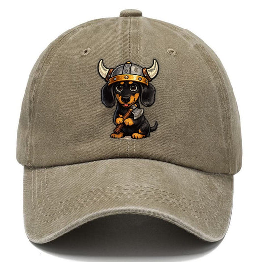 Dachshund Viking Warrior Classic Cap – Warm Sand