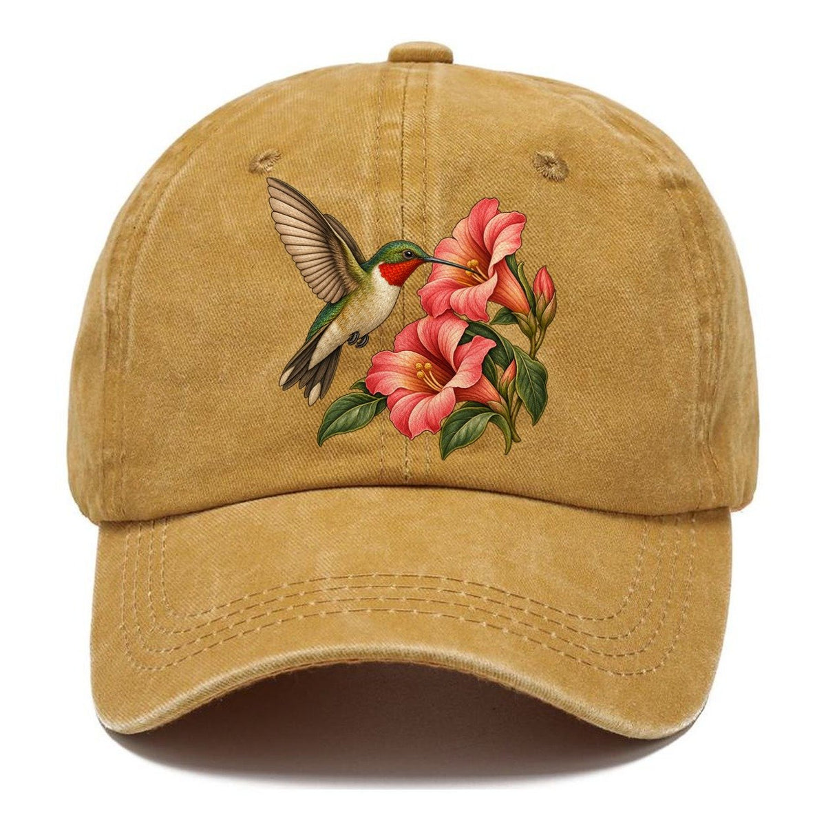 Ruby Throat Flower Arc Everyday Originals Classic Cap – Golden Harvest