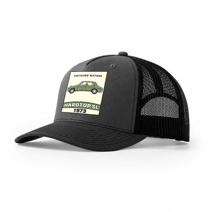 Yukigumo Hardtop Showa Speed Plates Trucker Hat – Dark Grey Black