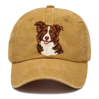 Brown and White Aussie Dog Classic Cap – Golden Harvest