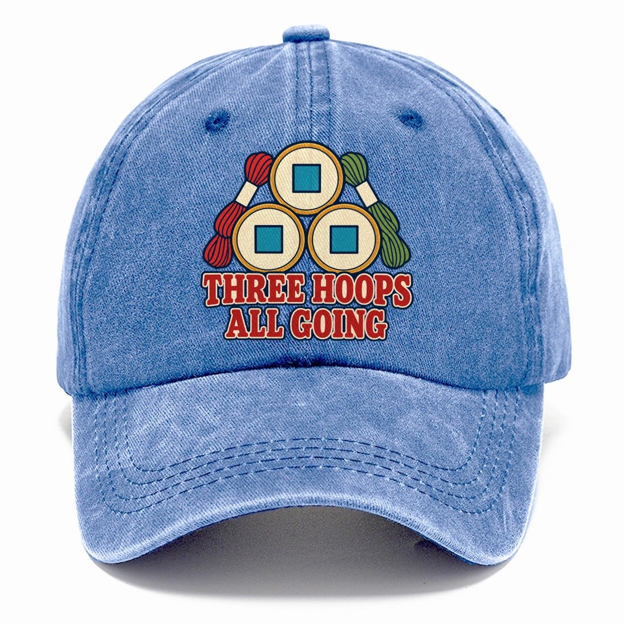 Three Hoops All Going And Needlework Classic Cap – Summer Sky