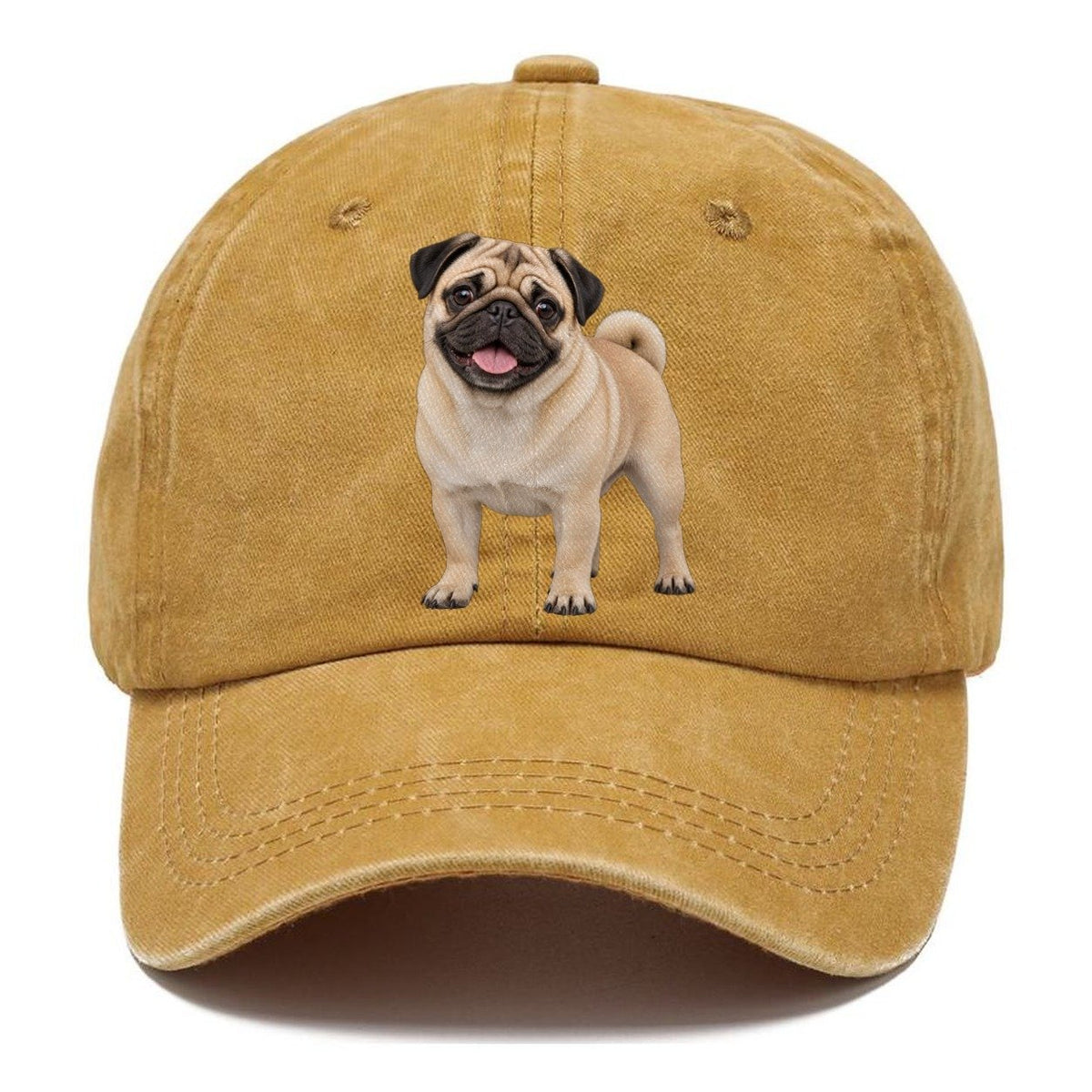 Pug Standing Top Breeds Classic Cap – Golden Harvest