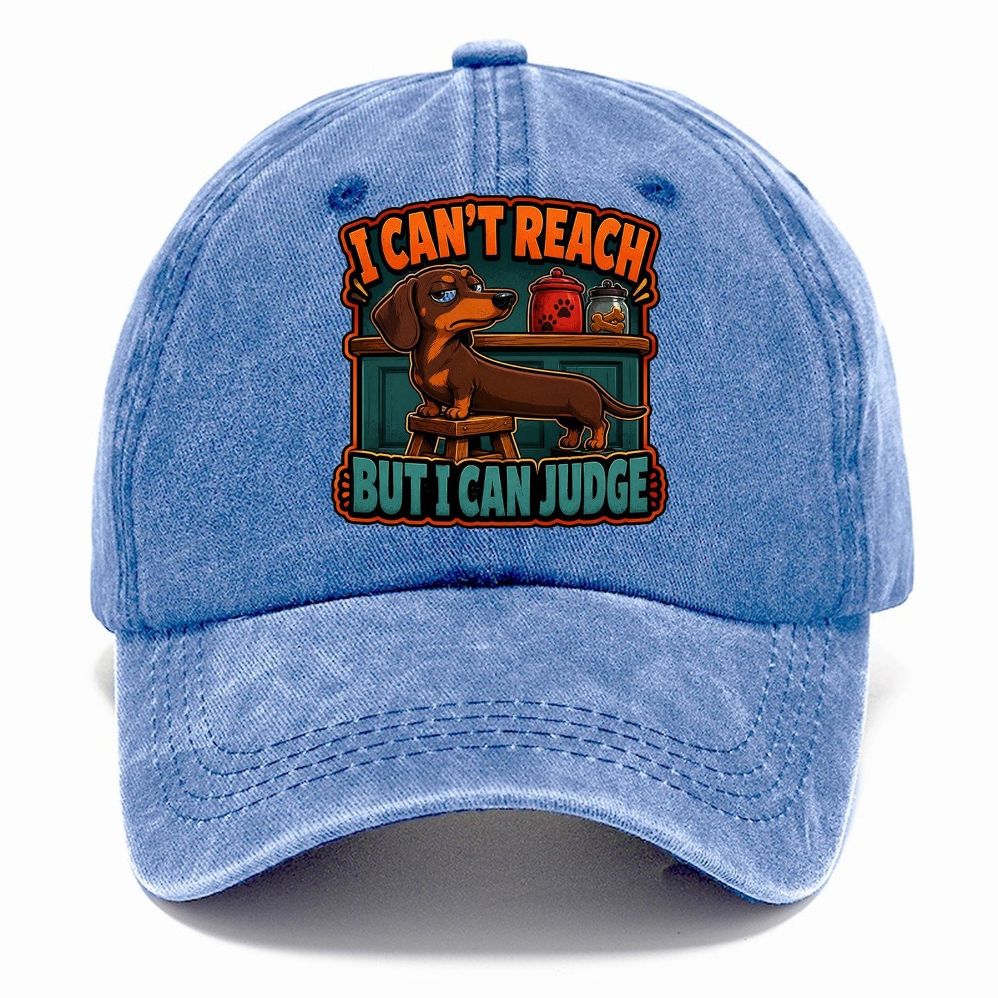 I Can't Reach But I Can Judge Dachshund Classic Cap – Summer Sky