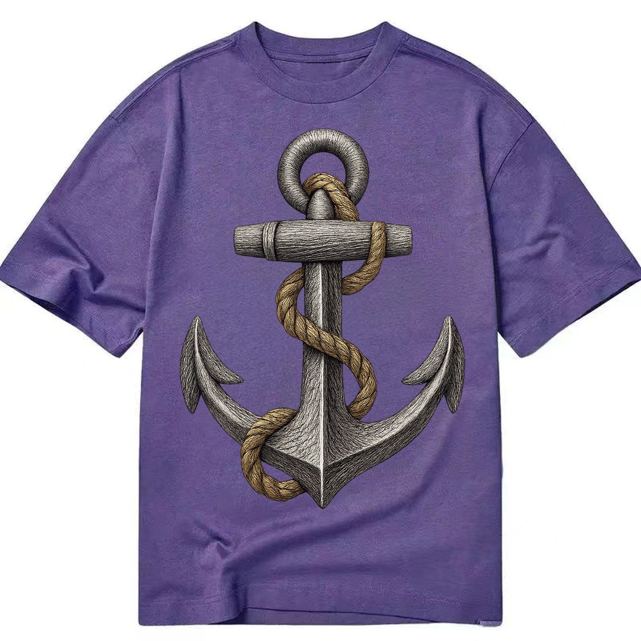 Anchor And Rope Classic T-shirt – Purple