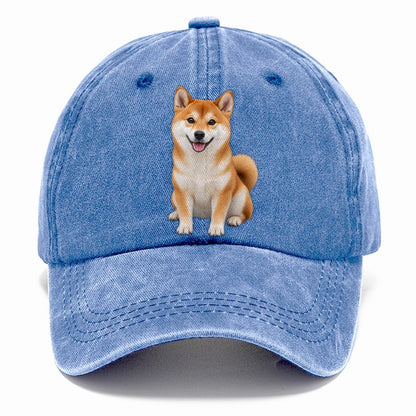 Shiba Inu Sitting Top Breeds Classic Cap – Summer Sky