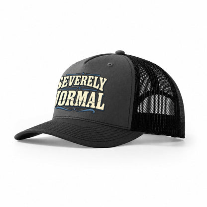 Severely Normal American Wit Trucker Hat – Dark Grey Black