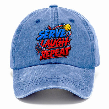 Serve Laugh Repeat Pickleball Life Classic Cap – Summer Sky