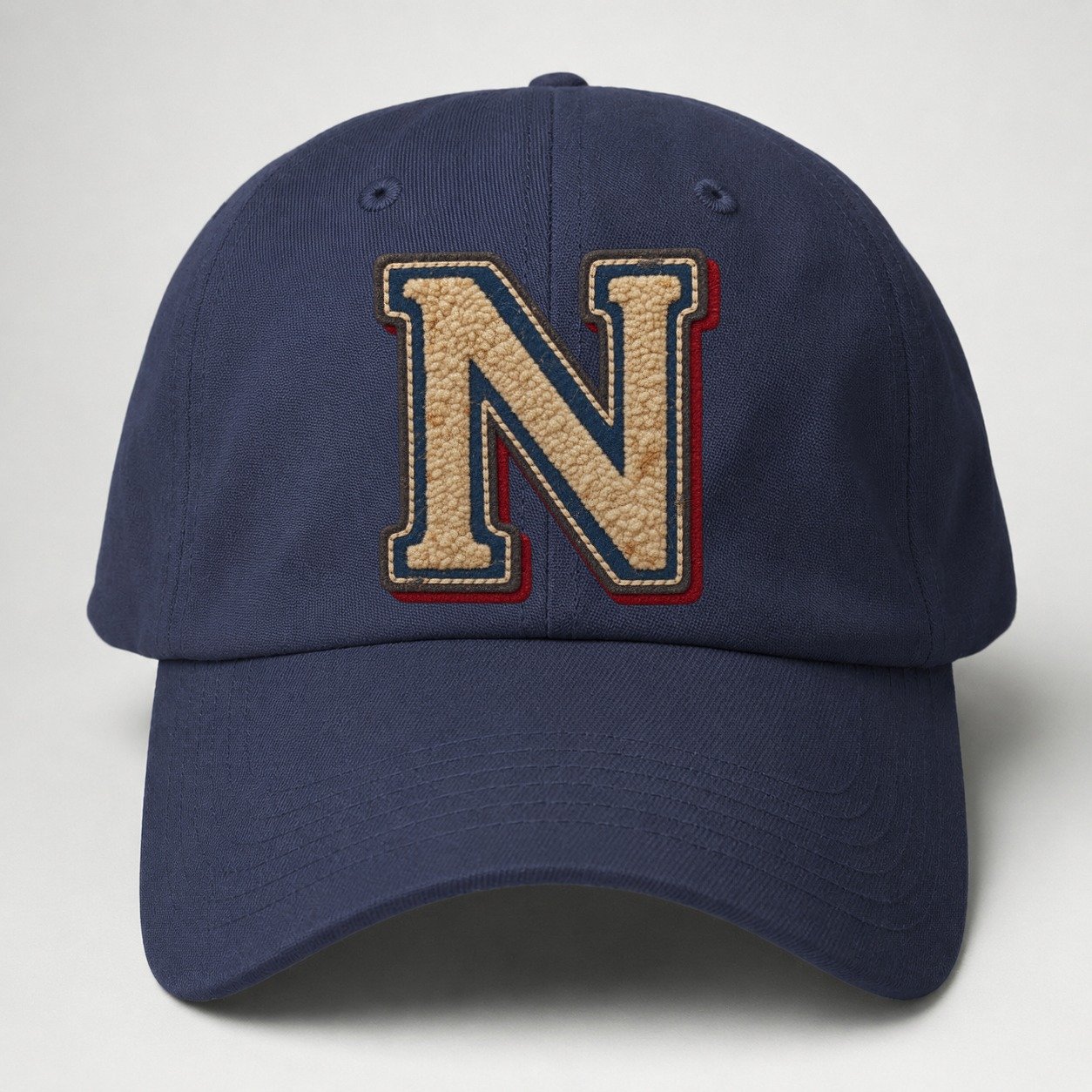Varsity Chenille N Monogram Baseball Cap – Twilight Navy