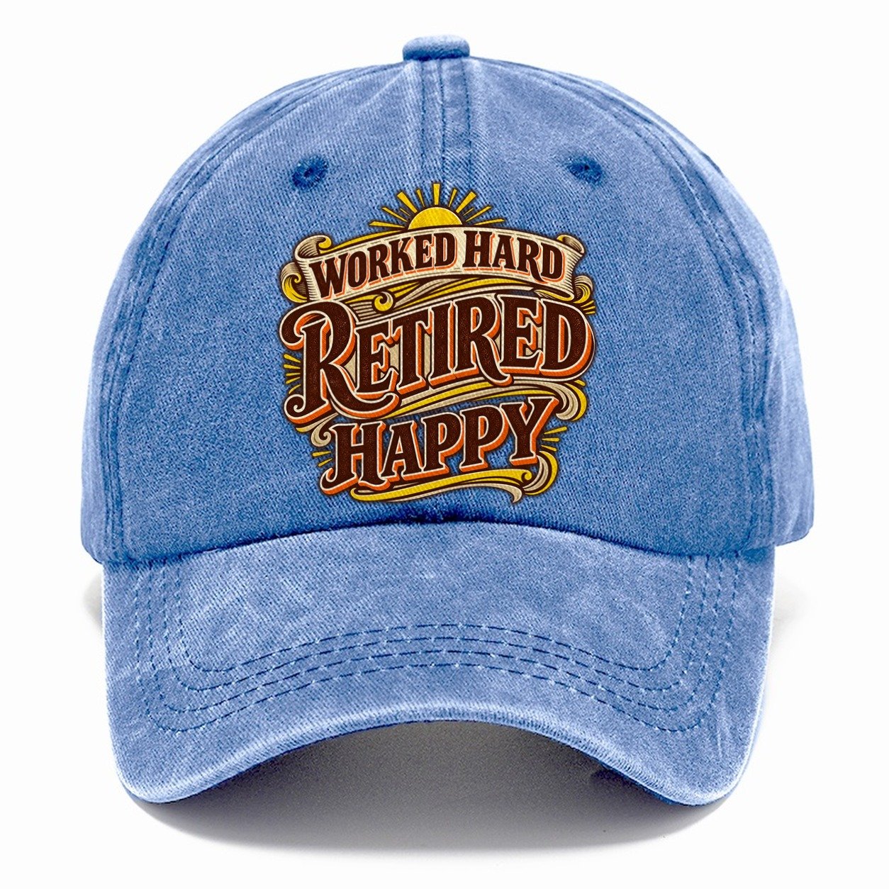 Worked Hard Retired Happy Retired Living Classic Cap – Summer Sky
