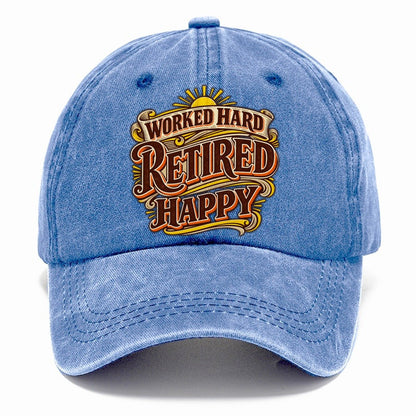 Worked Hard Retired Happy Retired Living Classic Cap – Summer Sky