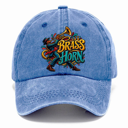 Brass Horn Wordmark Music Instruments Classic Cap – Summer Sky