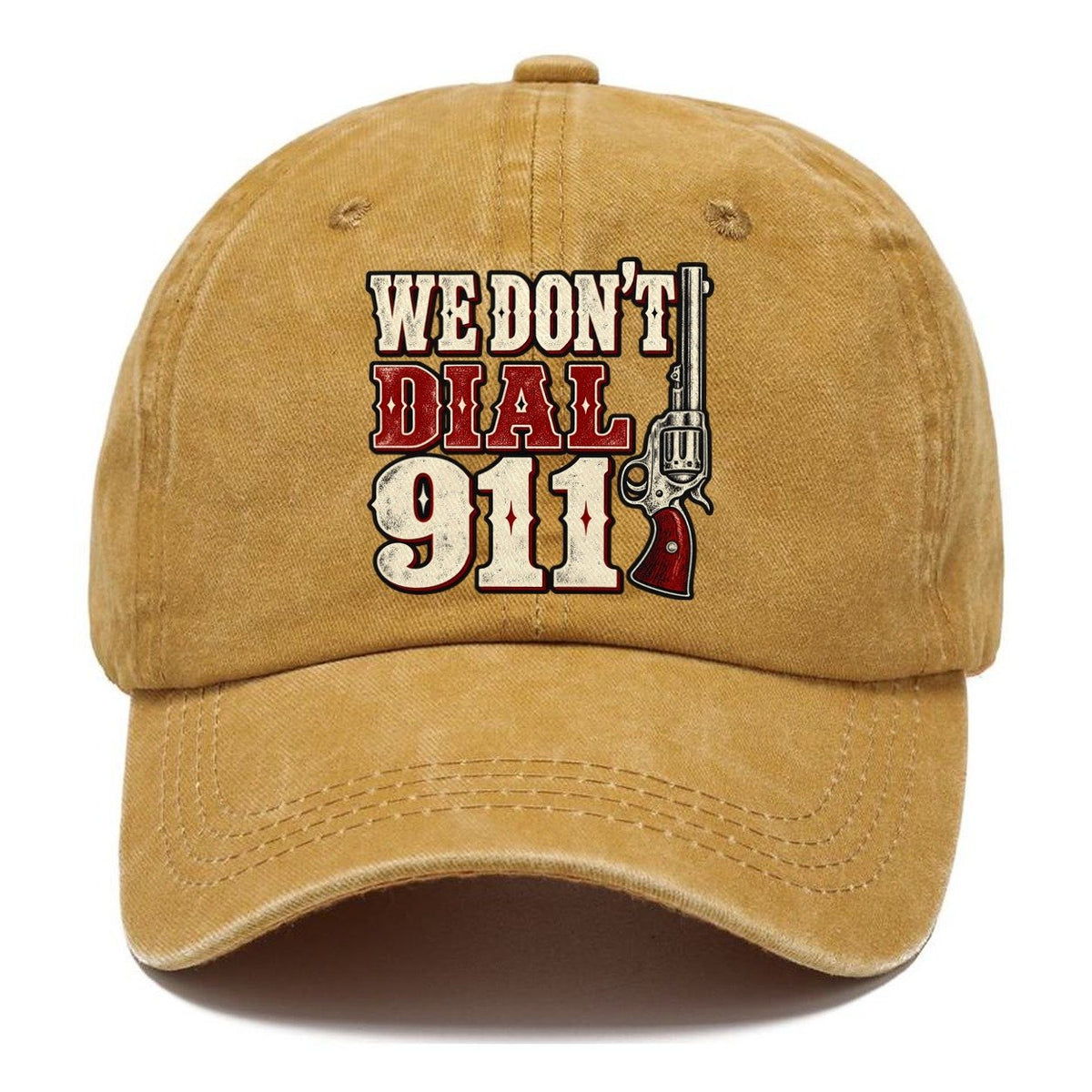 Frontier Letterpress We Don't Dial 911 Classic Cap – Golden Harvest