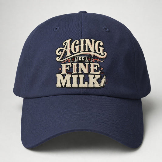 Aging Like A Fine Milk American Wit Baseball Cap – Twilight Navy