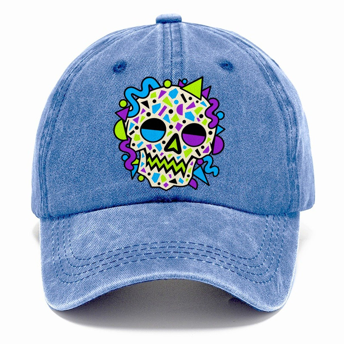 Confetti Skull Crazy Styles Classic Cap – Summer Sky