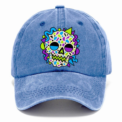 Confetti Skull Crazy Styles Classic Cap – Summer Sky