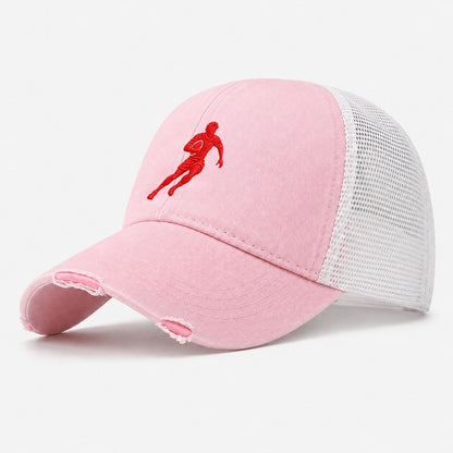 Rugby Sidestep Carry Micro Motion Mark Washed Trucker Hat – Light Pink
