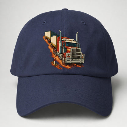 Generic Road Train And Red Dust Marker Australia Cultural Icons Baseball Cap – Twilight Navy