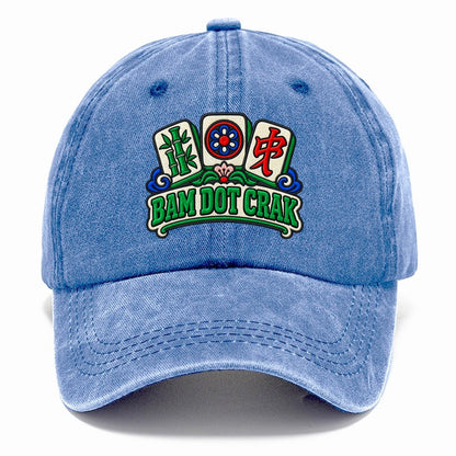 Bam Dot Crak Mahjong Game Night Classic Cap – Summer Sky