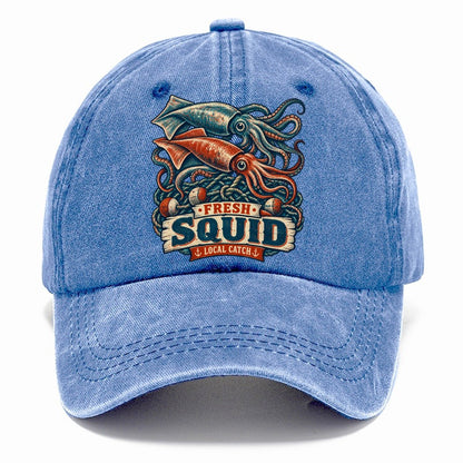 Squid And Net Stack Fishing Club Classic Cap – Summer Sky