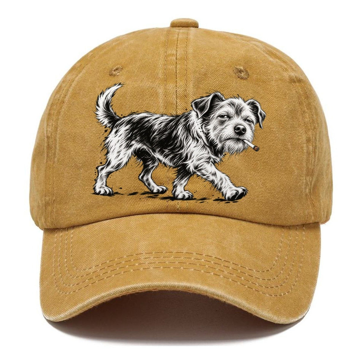 Scruffy Dog with Cigarette Classic Cap – Golden Harvest