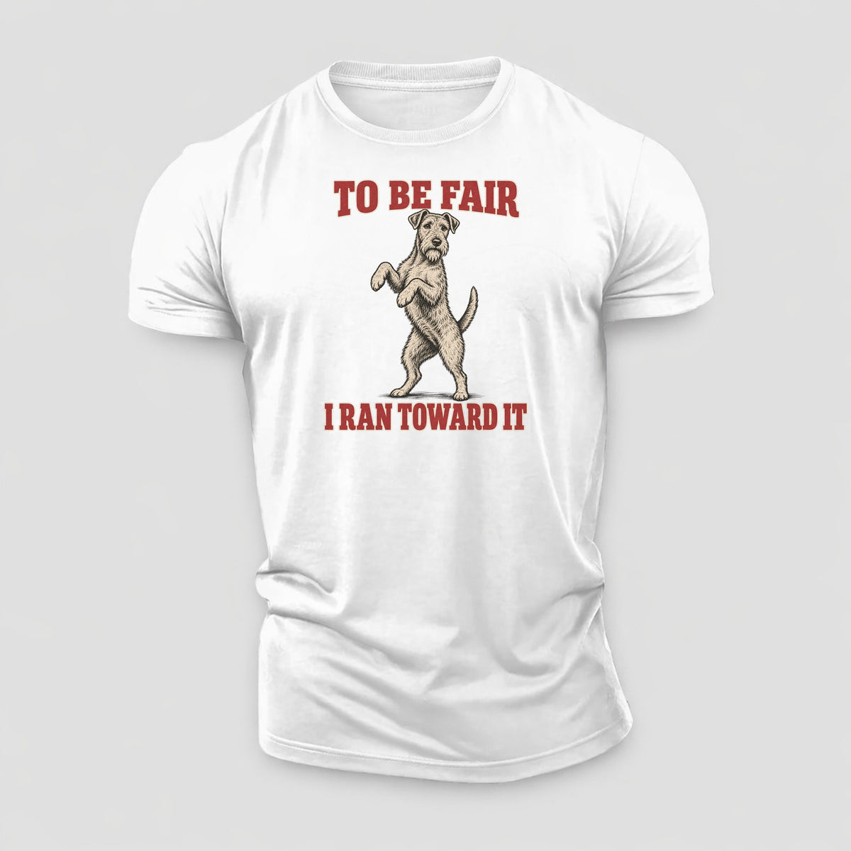 Irish Terrier Dog Declarations Cotton T-Shirt – White