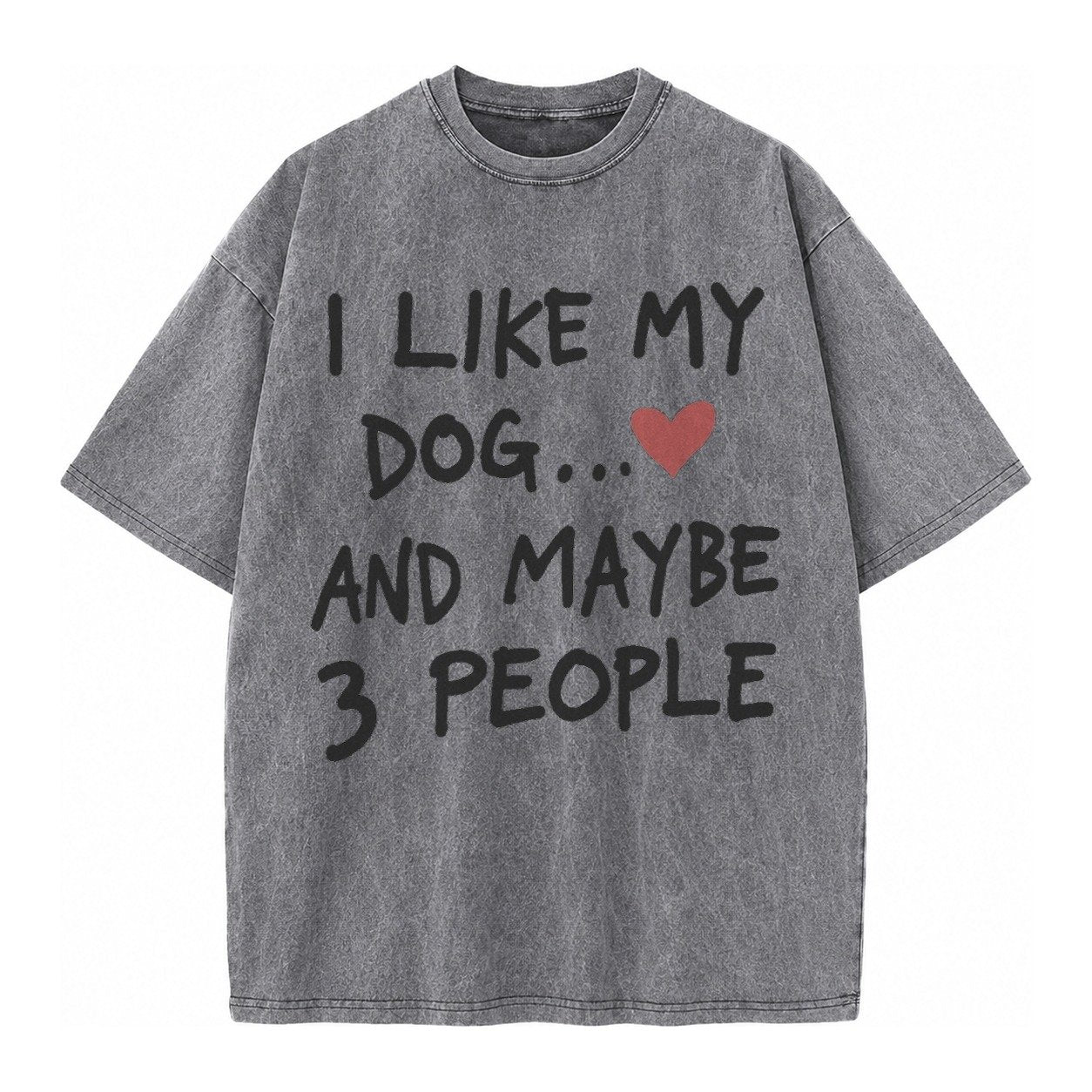 Dog Maybe 3 People Vintage T-shirt – Grey