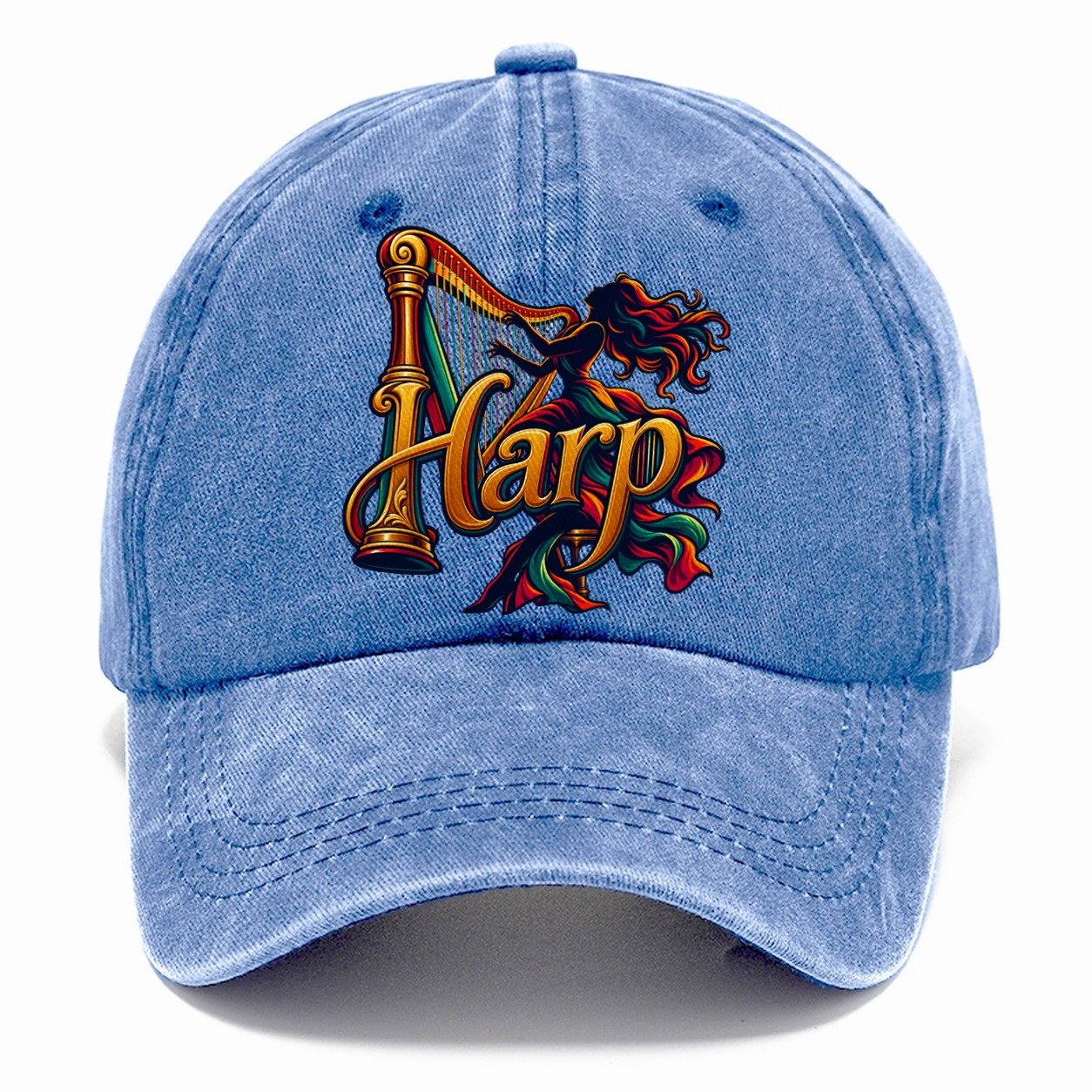 Harp Wordmark Music Instruments Classic Cap – Summer Sky