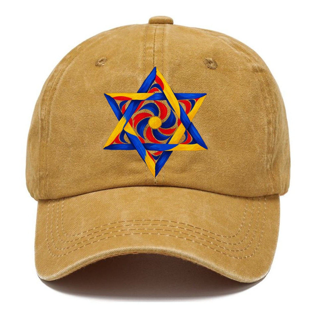 Bauhaus Geometric Star of David Classic Cap – Golden Harvest