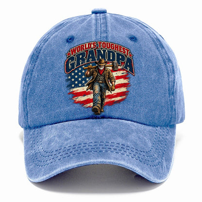 World S Toughest Grandpa Old Man Strong Classic Cap – Summer Sky
