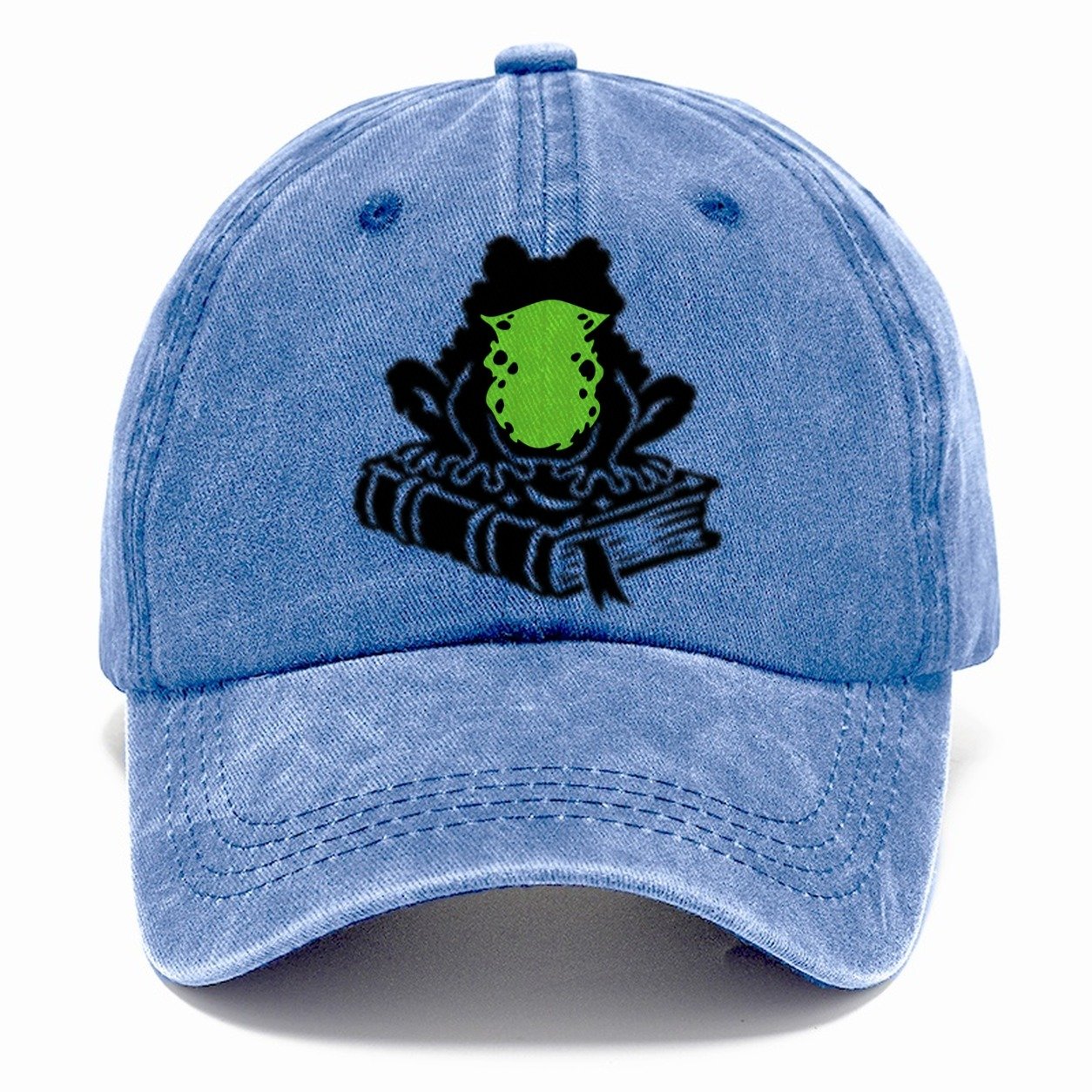 Familiar Toad On A Spellbook Witch Magic Classic Cap – Summer Sky