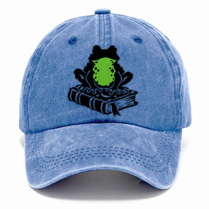 Familiar Toad On A Spellbook Witch Magic Classic Cap – Summer Sky