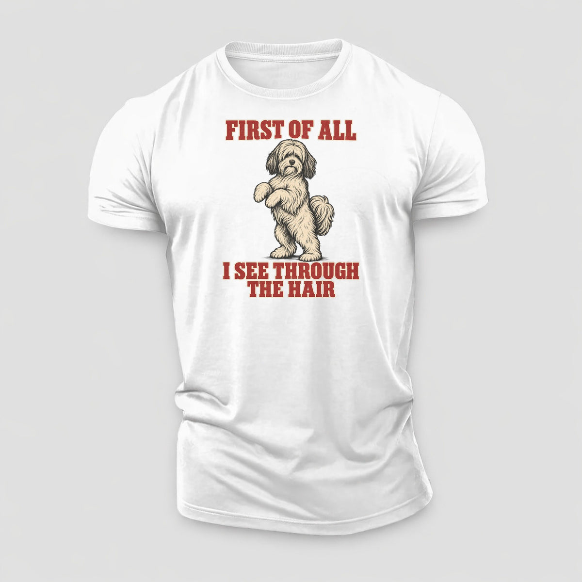 Tibetan Terrier Dog Declarations Cotton T-Shirt – White
