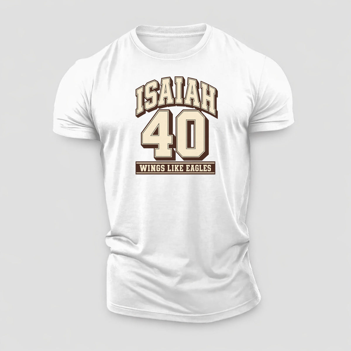 Isaiah 40 Varsity Chapel Varsity Cotton T-Shirt – White