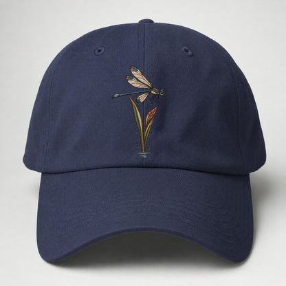 Damselfly Reed Reflection Gentle Wild Baseball Cap – Twilight Navy
