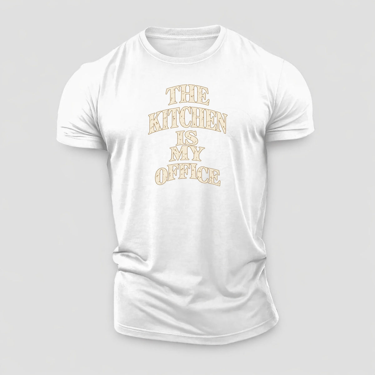 The Kitchen Is My Office Quiet Statements Cotton T-Shirt – White