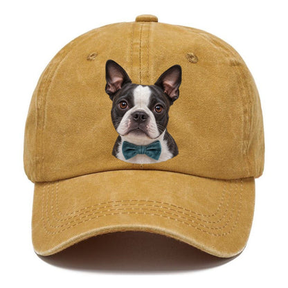 Boston Terrier Velvet Bow Character Club Classic Cap – Golden Harvest