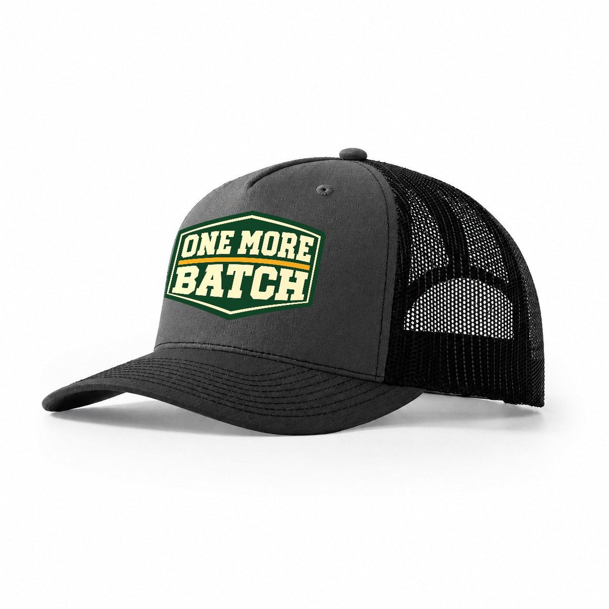 One More Batch Trucker Hat – Dark Grey Black