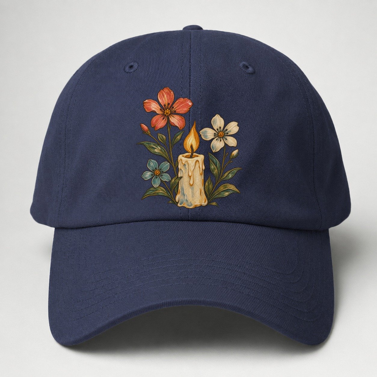 Candle Wildflower Vigil Gentle Wild Baseball Cap – Twilight Navy