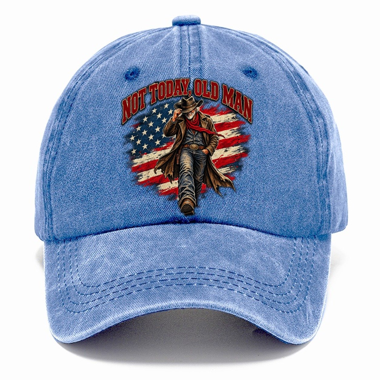 Not Today Old Man Old Man Strong Classic Cap – Summer Sky