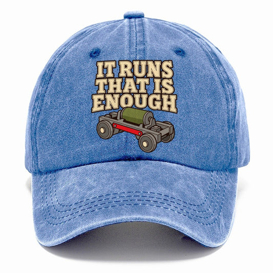 It Runs That Is Enough Model Railways Classic Cap – Summer Sky