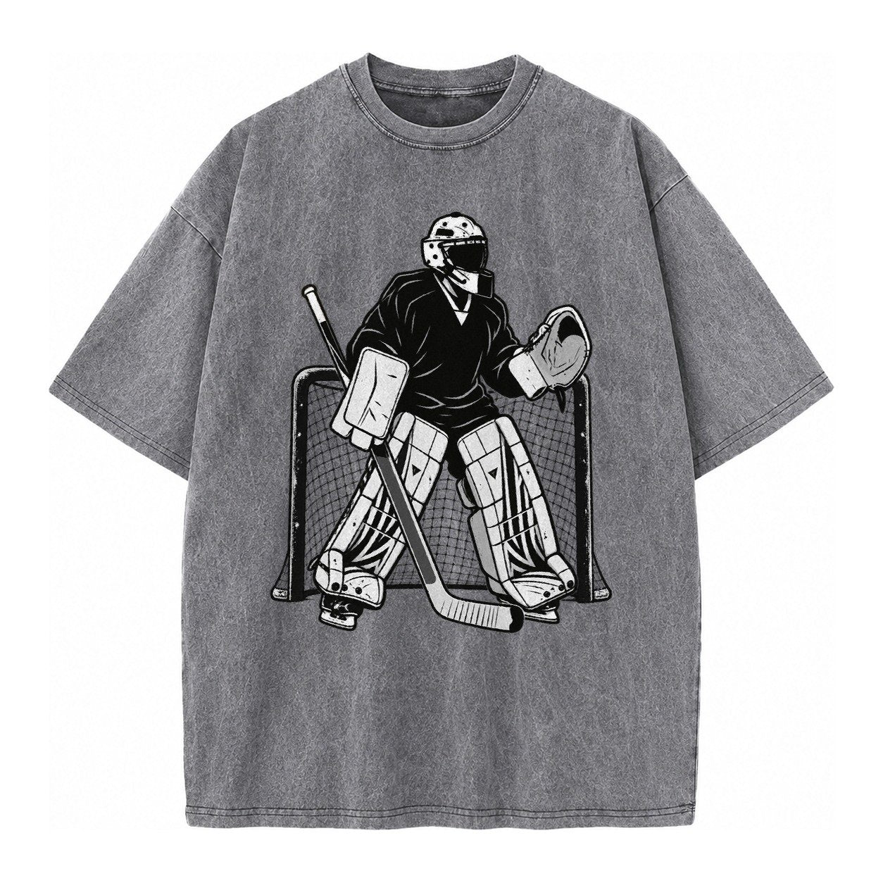 Hockey Goalie Vintage T-shirt – Grey