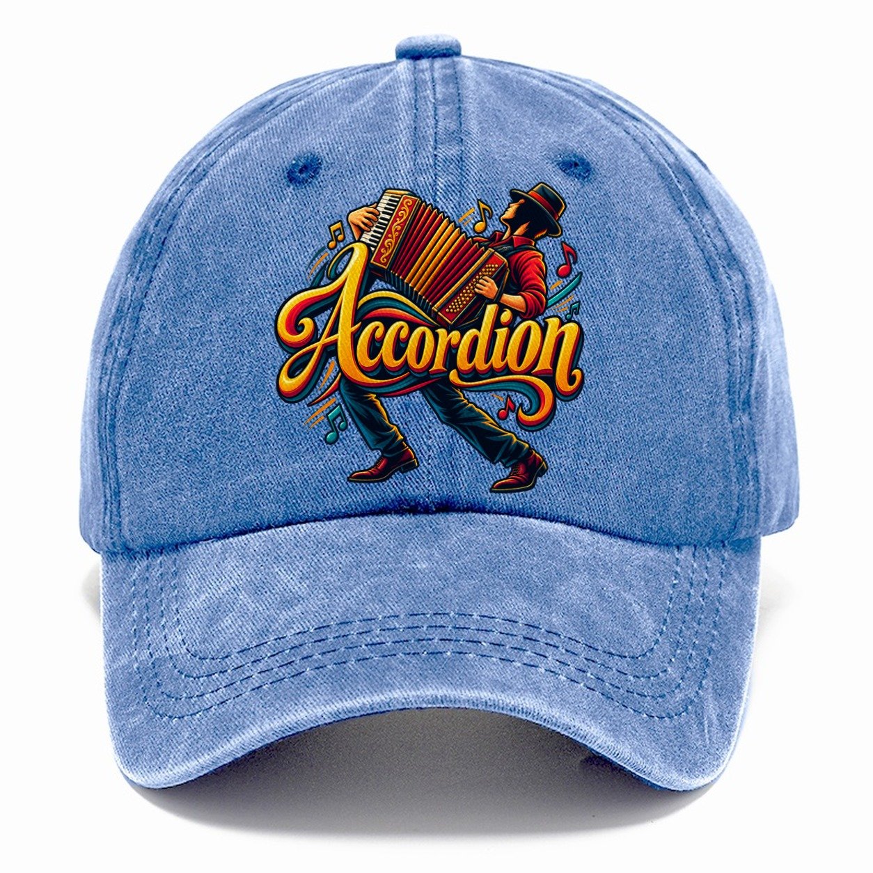 Accordion Wordmark Music Instruments Classic Cap – Summer Sky