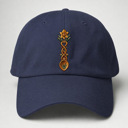 Welsh Love Spoon Carved For Friendship Uk Culture Heritage Baseball Cap – Twilight Navy