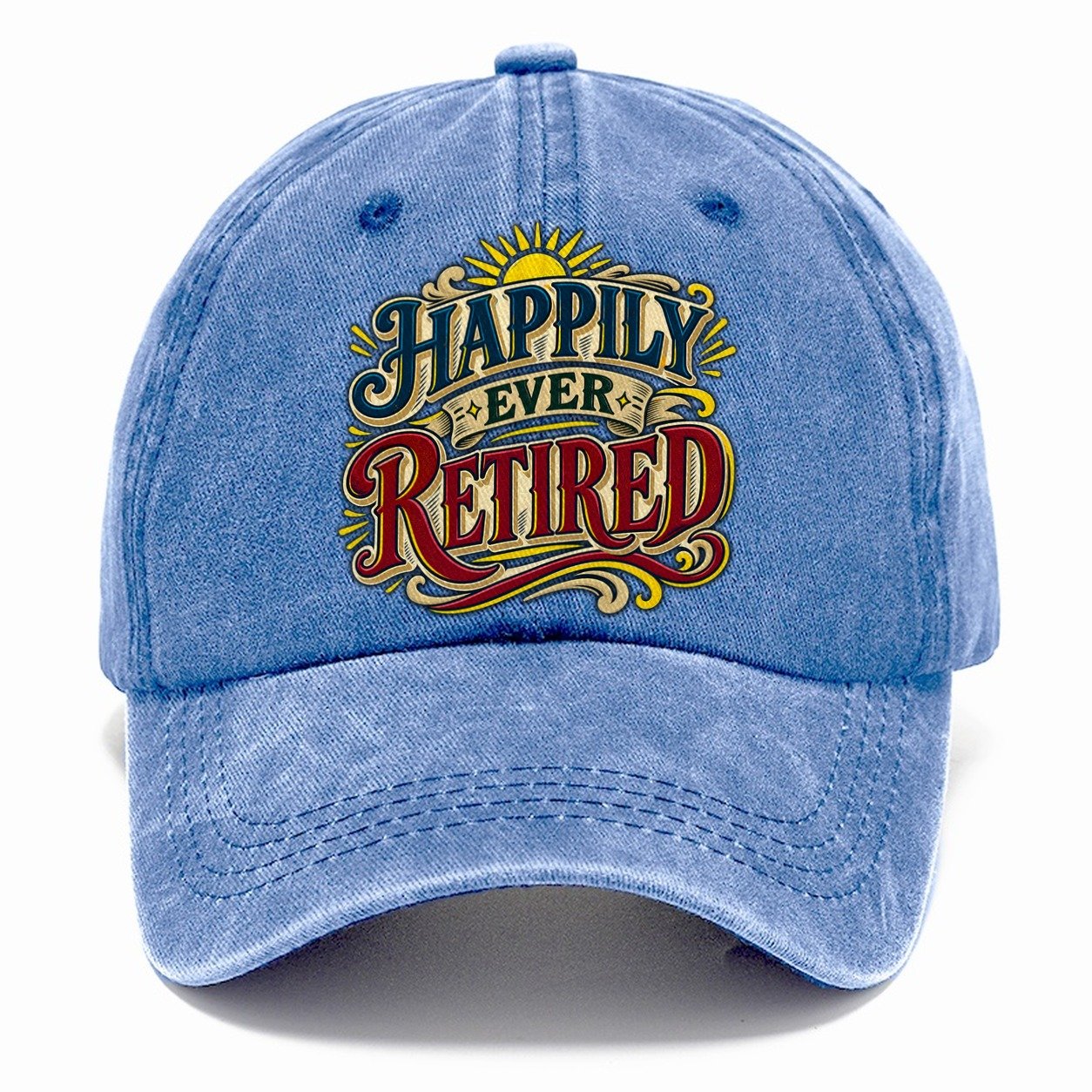 Happily Ever Retired Retired Living Classic Cap – Summer Sky