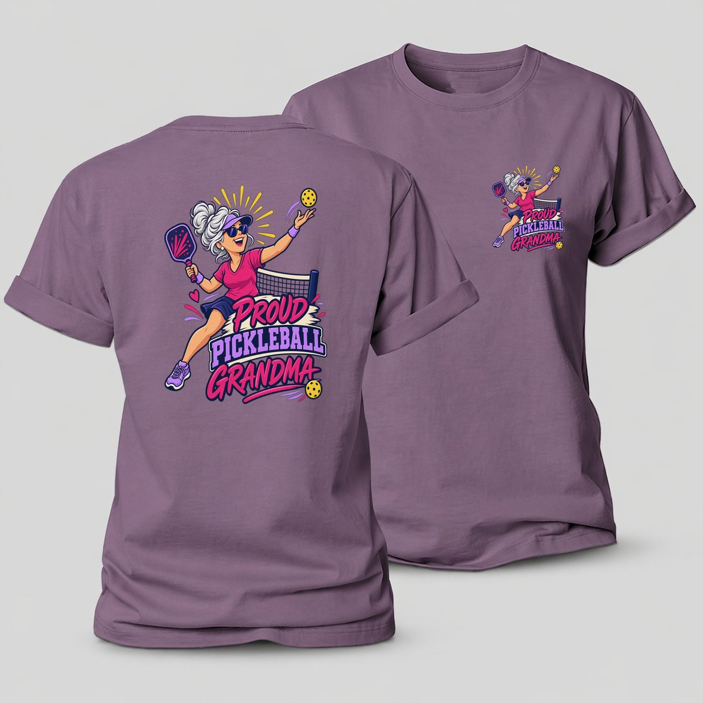 Proud Pickleball Grandma Pickleball Life Women's Cotton T-Shirt – Purple