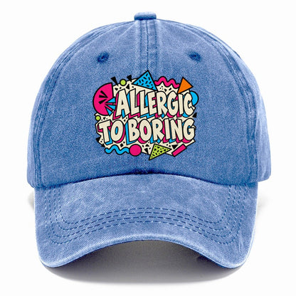 Allergic To Boring Crazy Styles Classic Cap – Summer Sky