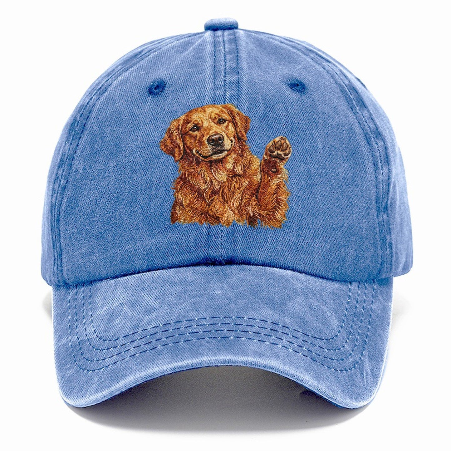 Golden Retriever Embroidered Classic Cap – Summer Sky