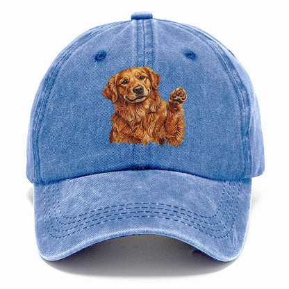 Golden Retriever Embroidered Classic Cap – Summer Sky